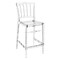 Luxury Commercial Living 40.5" Clear Transparent Polycarbonate Armless Counter Stool